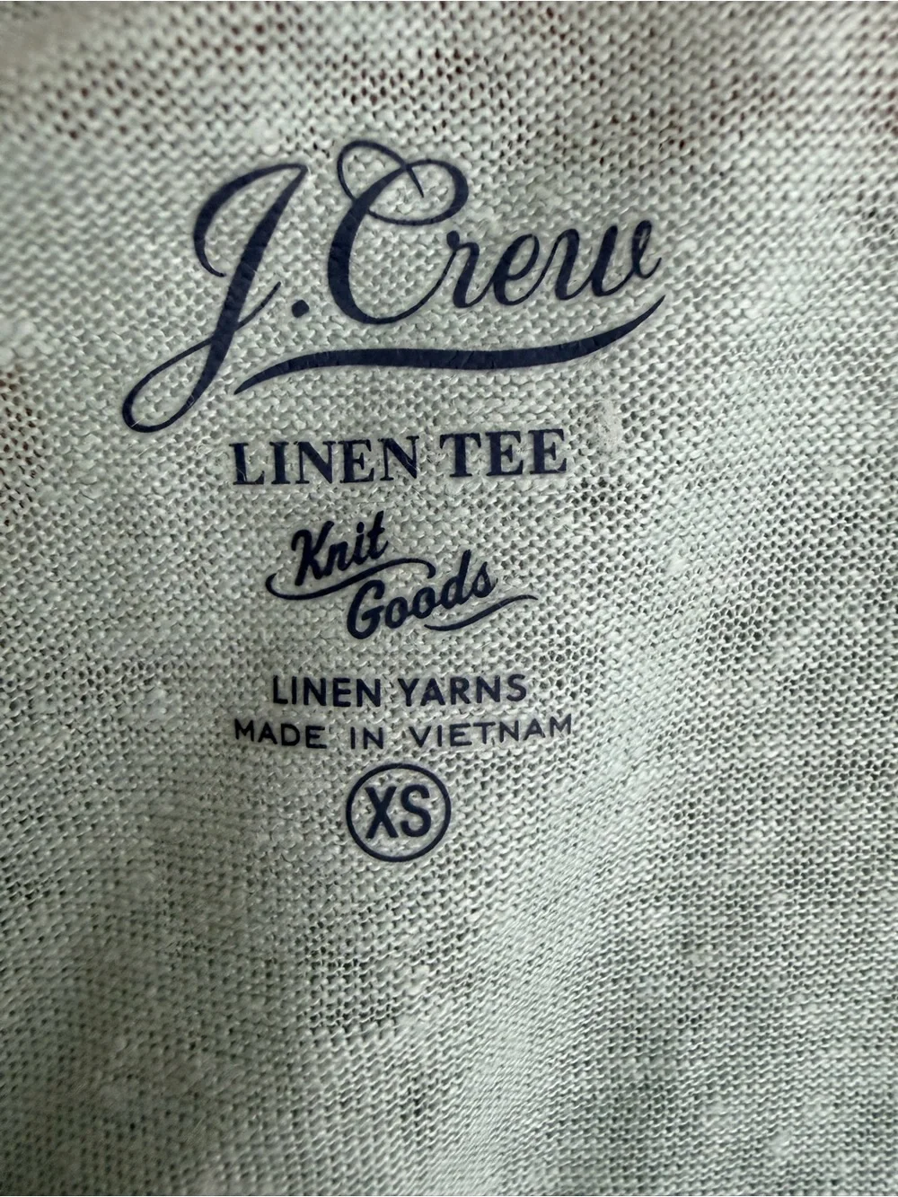 J Crew Women’s Size XS Short Sleeve Scoop Neck Green Linen Tee